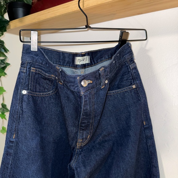 Madewell Dark Wash SuperWide Leg Jeans | High Rise | Classic Denim - Picture 2 of 4